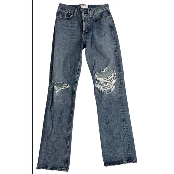 AGOLDE Lana Mid-Rise Straight-Leg jeans in the Backdrop wash size 26 - Picture 2 of 8